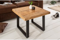 Table basse carrée en bois massif Manguier  60cm coloris naturel