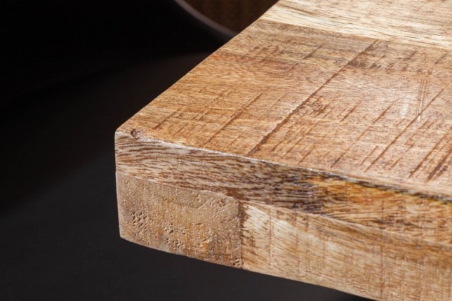 Table à manger de 140cm en bois massif coloris naturel