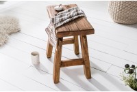 Tabouret design de 40 cm en bois massif naturel