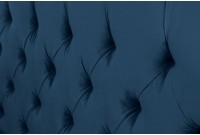 Lit 160 x 200 cm design baroque coloris bleu foncé