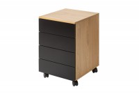 Caisson de bureau à 4 tiroirs coloris noir