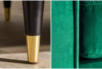 Canapé 225cm en velours coloris vert émeraude