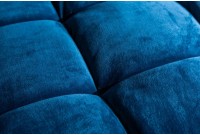 Canapé 225cm en velours coloris bleu aqua