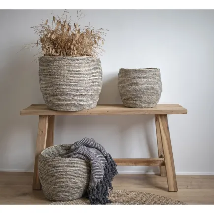 Banc Barcelona en Teck Recyclé Naturel - Pièce Unique 90 cm | Elsines 2