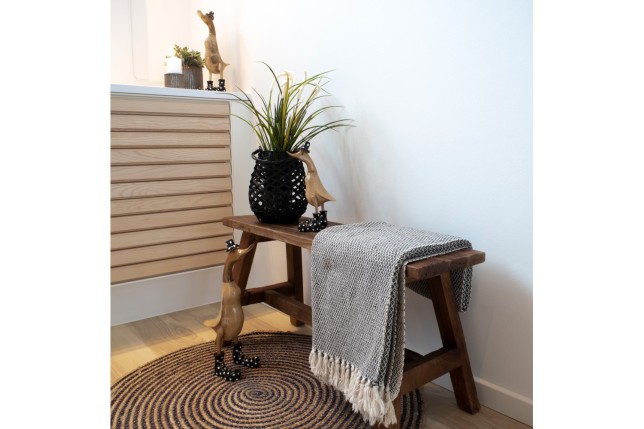 Banc Barcelona en Teck Recyclé Naturel - Pièce Unique 90 cm | Elsines