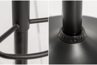 Tabouret de bar en velours coloris gris