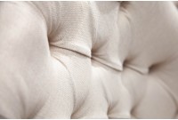 Chaise de table à manger en velours coloris beige