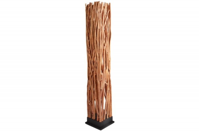 Lampadaire 175cm design en bois longane